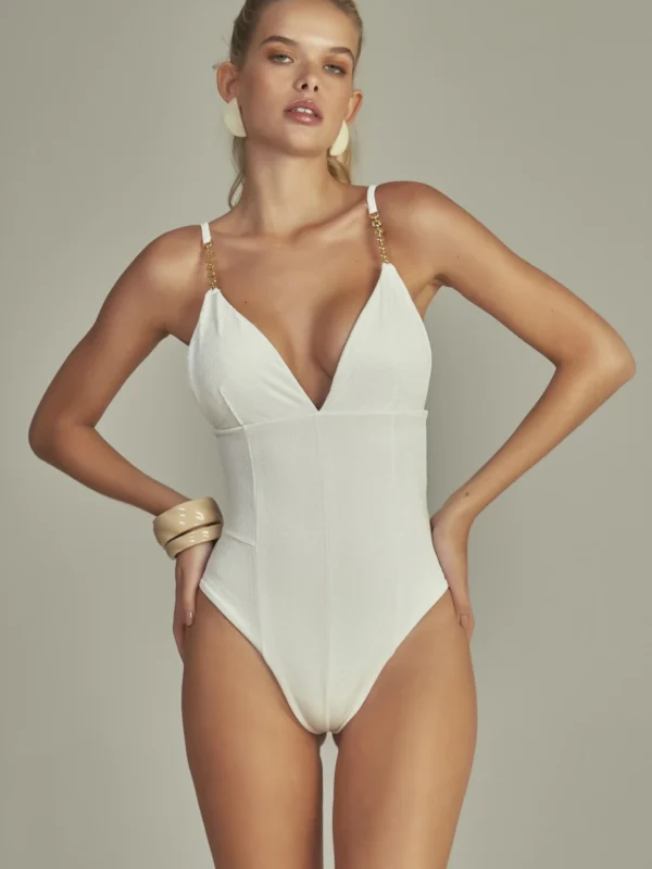 Nice Swimsuit Off White Luxor Texture