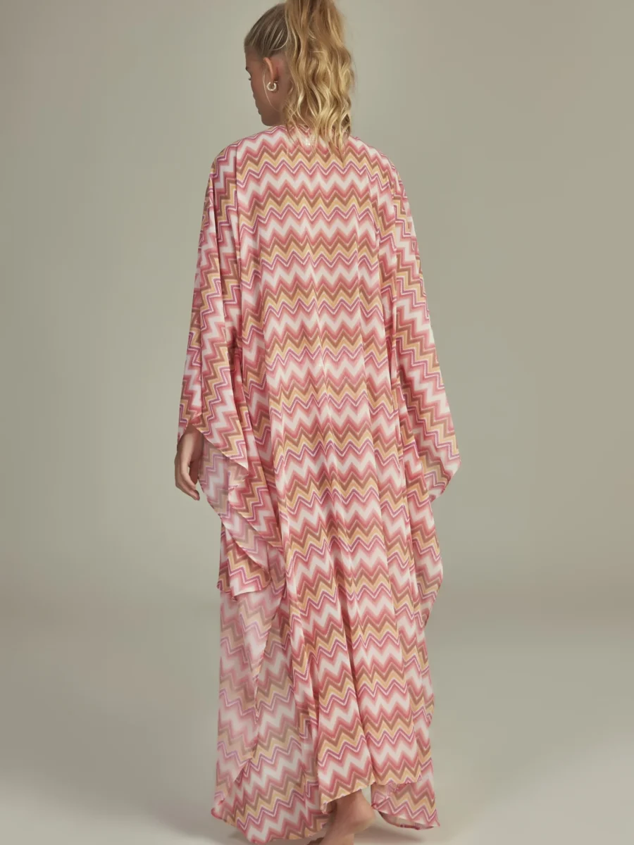 S2301P Costas_ Empress Brasil_Kaftan Maresias_Estampa Chevron Rosa