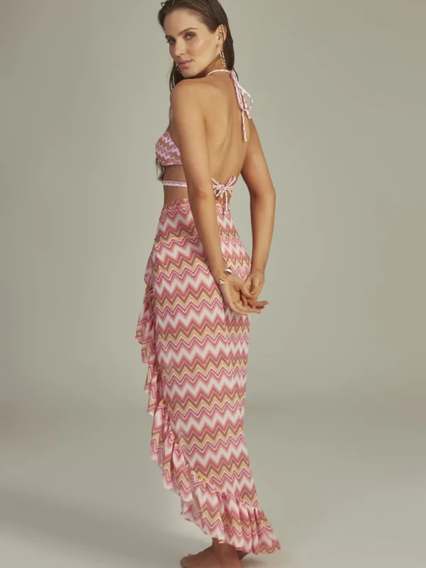 Ruffle Skirt Pink Print