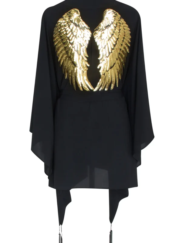 Kimono Black Gold Wings